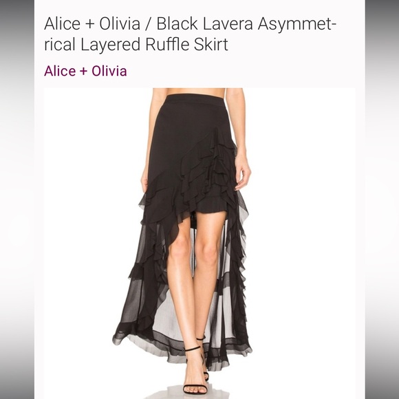 Alice + Olivia Dresses & Skirts - ISO Alice + Olivia Black Lavera Skirt, size 0 or 2